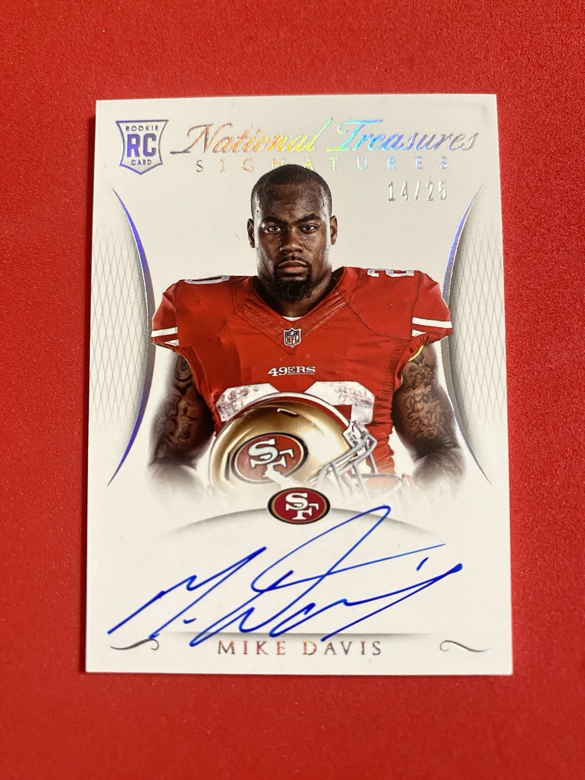 Mike Davis Panini National Treasures Rookie Signature Rps #RSRMD Silver