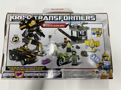 NUOVO 2012 G1 Transformers Kre-o Kreo Stealth Bumblebee Figure Set Boxato 257 Pezzi - Foto 2 di 9