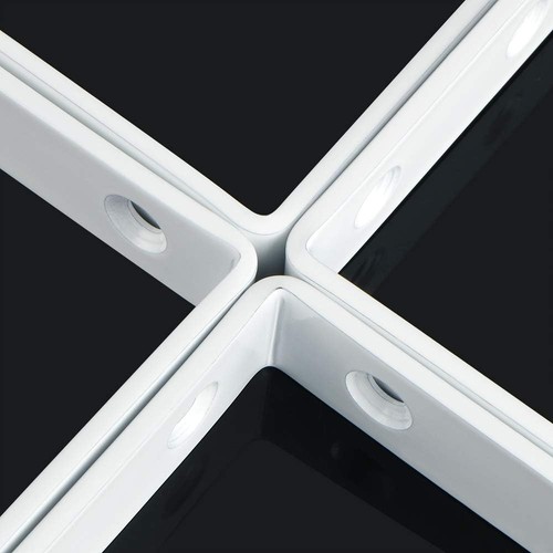 Durable Stainless Steel Corner Shelf Bracket Supports with Matte White Finish - Picture 9 of 13