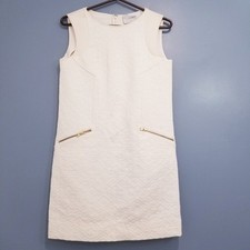 J. Crew Women size XS Jacquard Shift Mini Dress Zipper Pockets Sleeveless