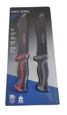 Cold Steel Bushcraft Knife Set 3CR13 Steel - 8 5/8'' Blade With Sheaths FX-15BWK