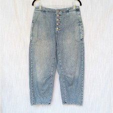 Free People We the Free Osaka High Rise Wide Leg Barrel Jeans, size 28