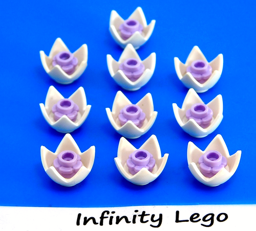 10 LEGO White Flower Crown Eggshell with 5 Points Cherry Blossom (39262 40725) - Picture 3 of 3