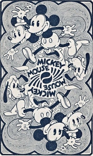 MICKEY MINNIE MOUSE and PLUTO 5X7 REPRINT OF OLD PLAYING CARD PLAYING CARD