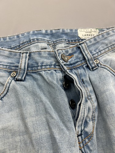 Diesel Larkee Jeans Mens 34x34 Straight Leg Button Fly Distressed Denim Pants - Picture 3 of 18