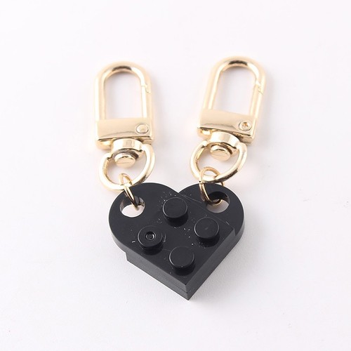 2Pcs Love Heart Brick Keychain for Couples Friendship Women Men Jewelry Gift - Picture 10 of 32