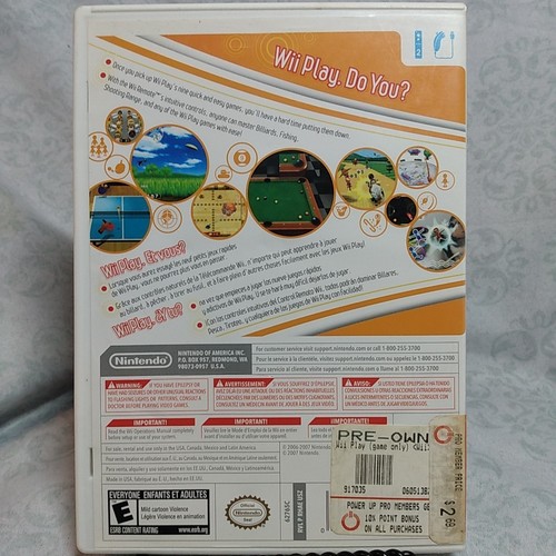 Wii Play Nintendo Wii Juego Deportivo Disco, Estuche y Manual!  - Imagen 2 de 5