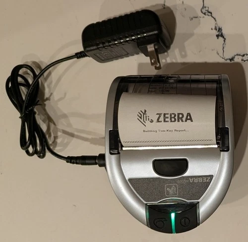 Zebra iMZ320 Mobile Thermal Wireless Receipt 3" Printer, Battery, AC Adapter NEW