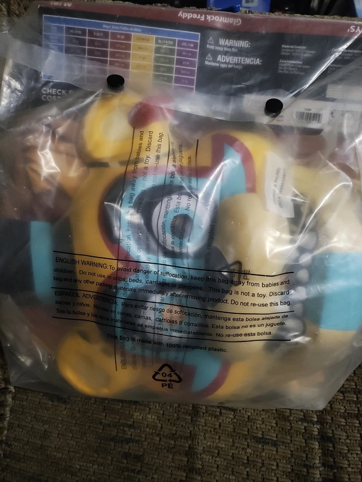 Disfraz FNAF Glamrock Freddy Mediano 8 Traje Guantes Máscara Cinco Noches en Freddy's Foto 3 de 4