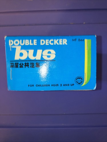 VINTAGE TIN LITHO FRICTION DOUBLE DECKER BUS MF844 W/ORIGINAL BOX RARE  Toys - Picture 19 of 19