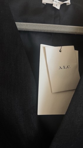 Autentica A.L.C. nuova con etichetta ALC donna MAXWELL GILET LINO nero taglia 4 - Foto 5 di 8
