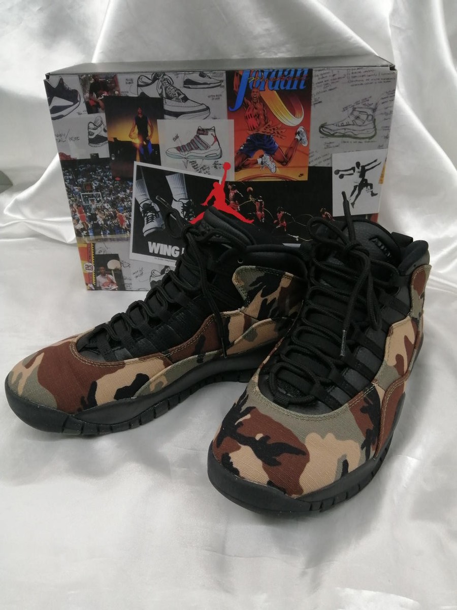 Size 9 - Air Jordan 10 Retro Woodland Camo for sale online  display picture 3