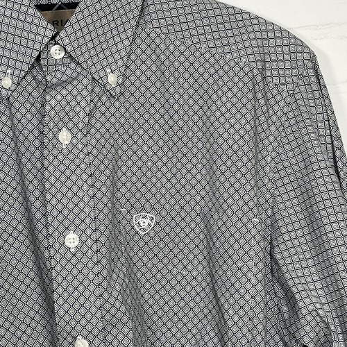 Ariat faltenfreies Langarmhemd Herren Größe Small Button Down Western Rodeo - Bild 4 von 14