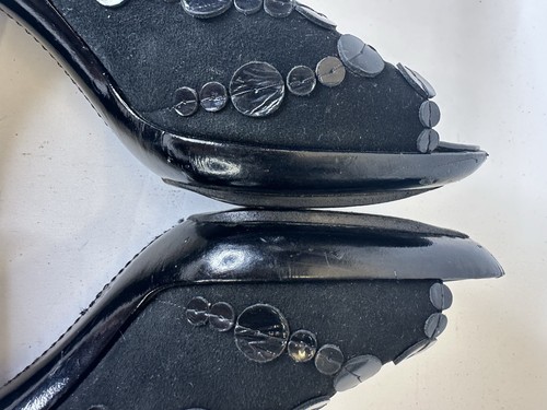 Rare Marc Jacob’s Spring 2020 Runway Mules Patent Leather Dot Circles Sz 39 8 - Picture 8 of 18