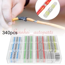 340X Heat Shrink Solder Seal Sleeve Wire Connectors Butt Terminals Waterproof