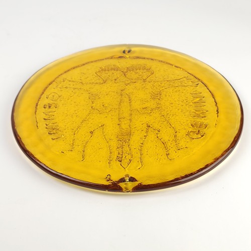 Vintage Blenko Glas Sternzeichen hängend Sonnenfänger Zwillinge Horoskop #65GM 1970er 8"H - Bild 8 von 24