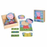 Eichhorn Peppa Pig Umziehpuzzle 14-Tlg. Puzzle Steckpuzzle Kinderpuzzle Motorik