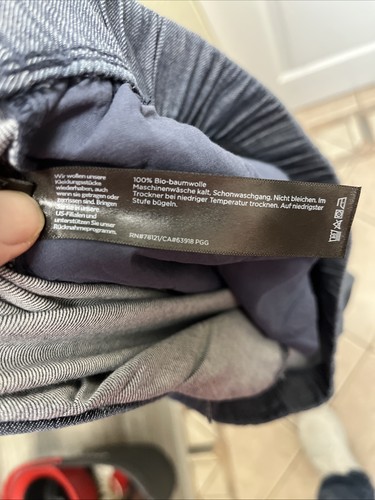 Pantaloni Eileen Fisher Denim Look Airy cotone biologico twill gamba conica taglia Lg - Foto 5 di 5