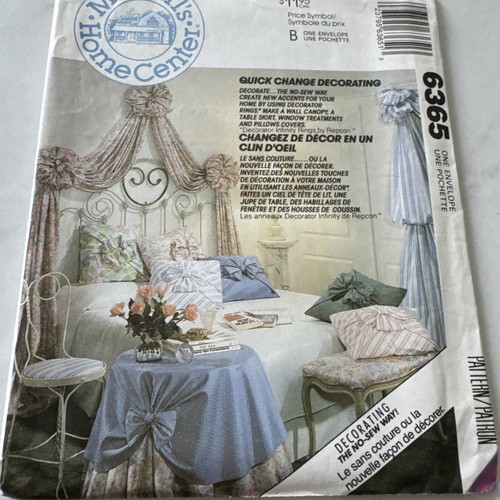 McCall’s Sewing Pattern 6365 | UNCUT | Home Center Decorating Curtains Pillows - Picture 3 of 6