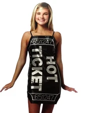 Totally Ghoul Teen Girls Green & Black Hot Ticket Costume