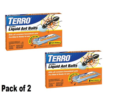 #ad TERRO Liquid Ant Bait Ant Killer 6 Bait Stations 2 Packs $10.48