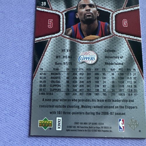 2007 Sp Game Used #39 Cuttino Mobley - Picture 10 of 10