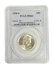 1935-S Washington Quarter PCGS MS64