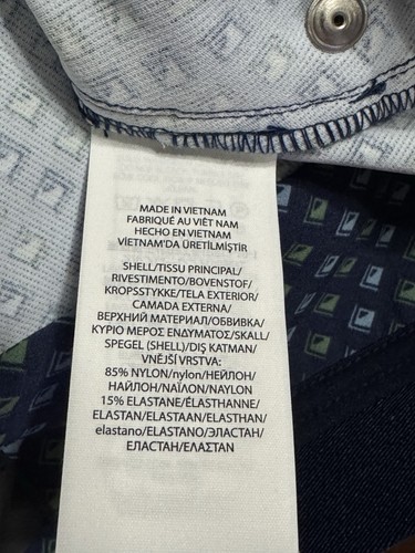 RLX Ralph Lauren Women’s Golf Pants Size 10 Navy Blue Diamond Print Stretch NWT - Picture 6 of 8