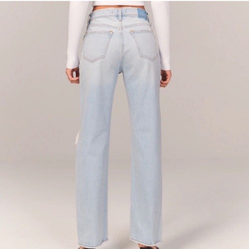 Pantalones de mezclilla holgados de tiro bajo Abercrombie & Fitch años 90, talla 25/0 CORTOS - Imagen 3 de 11