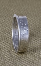 1999-2008 90 Silver US State Quarter Dollar Coin Ring Double Side 3D Size 11-13
