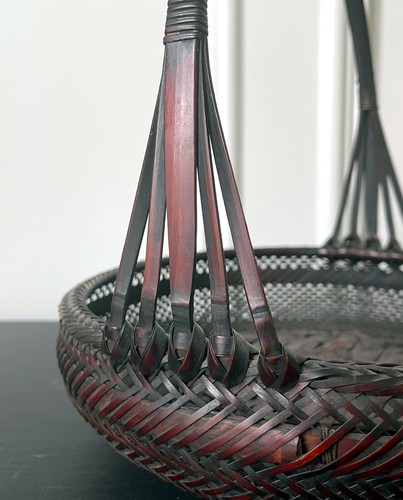 Japanese Woven Bamboo Ikebana Basket Morikago - Picture 10 of 12
