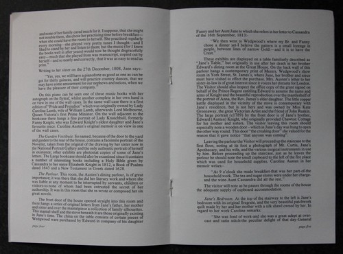 1984 Jane Austen's Chawton Home 1st Edition Book Jane Austen Memorial Trust - Picture 5 of 8