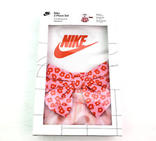 Nike Infant Baby Girls Size 6-12 Months Pink Tutu Bodysuit Headband 2 Piece Set