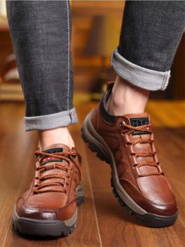 Zapatos De Cuero Informales Zapatillas De Trabajo Antideslizante Lujo Para Hombre - Imagen 12 de 14