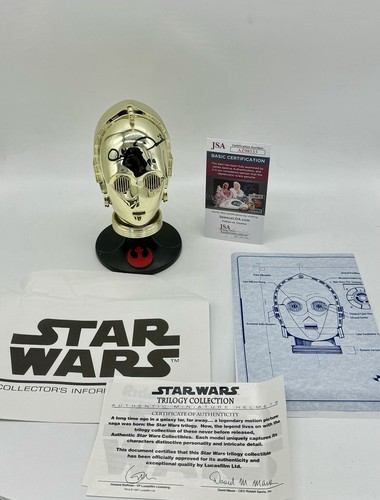 ANTHONY DANIELS SIGNED AUTOGRAPHED C3PO RIDDELL MINI HELMET +JSA COA STAR WARS - Picture 3 of 19