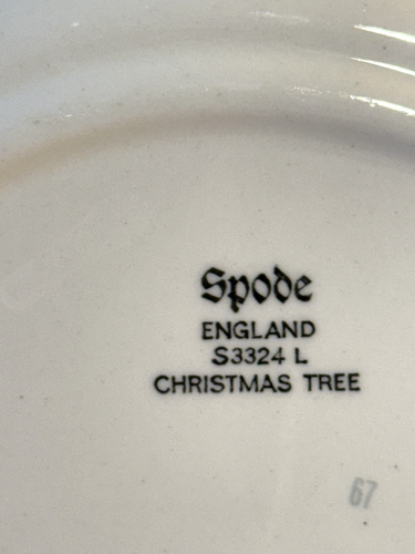 Spode Christmas Tree 6 Dinner Plates & 6 Salad Plates England Old & New Marks - Picture 5 of 5