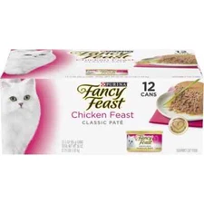 Purina Fancy Feast Classic Pate Wet Cat Food Chicken, 3 Oz Cans 12 pack