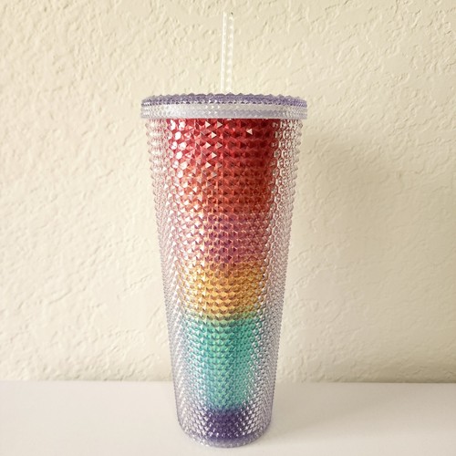 Starbucks 2020 Pride Collection Rainbow Studded Cold Cup Tumbler 24 oz - Picture 2 of 4