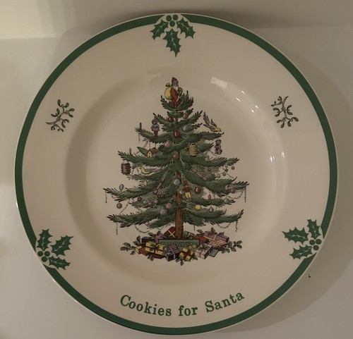 Spode Christmas Tree "Cookies for Santa" Plate 10.5” NWOB