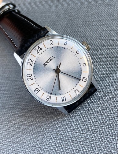Raketa 24 Hour Men's Wristwatch Soviet Vintage Rocket Watch - Picture 6 of 14