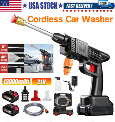 #ad Cordless Electric High Pressure Water Spray Gun Portable Car Washer Cleaner Tool $32.59