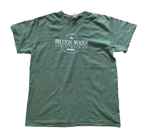 Authentic New Hampshire Bretton Woods T-shirt Mens Size Large Green