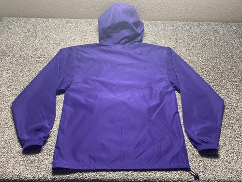 TCU Horned Frogs Jacket Mens Small Purple Half Zip Hooded Champion Windbreaker - Picture 7 of 7