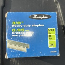 Swingline Staples, Heavy Duty, 3/8" Length, 60 Sheet Capacity, 100/Strip