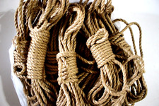 BIG LOT OF 10 BUNCHES JUTE ROPE TWINE 6MM  APPROX 