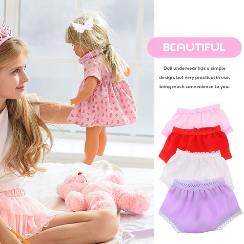 4pcs Doll Panties Small Underwear Underpants Pretend Play Accessories Random - Picture 5 of 12