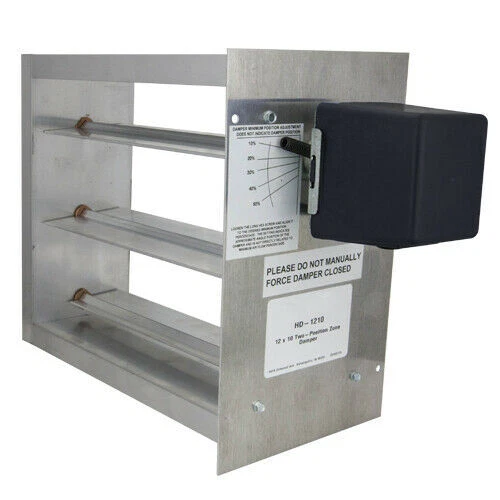 10 x 08 Rectangular Two-Position Zone Damper - 2 Wire Actuator