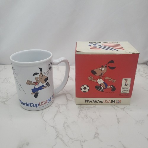 Rare Vintage World Cup 94 USA Making Soccer History Ceramic Mug Stein Dakin 1994