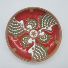 Bonis Pottery Rhodes Greece Hand Made Terracotta Red Plate 4.5"  W