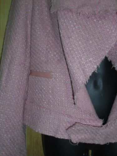 Jaune Rouge Rose Pink Wide Collar Short Jacket - Size XL BNWT - Picture 2 of 3